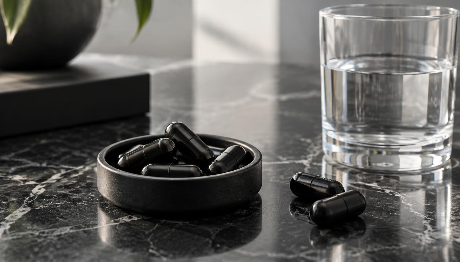 Cápsulas Velmo Black com copo d'água